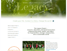 Tablet Screenshot of legacyproject.org